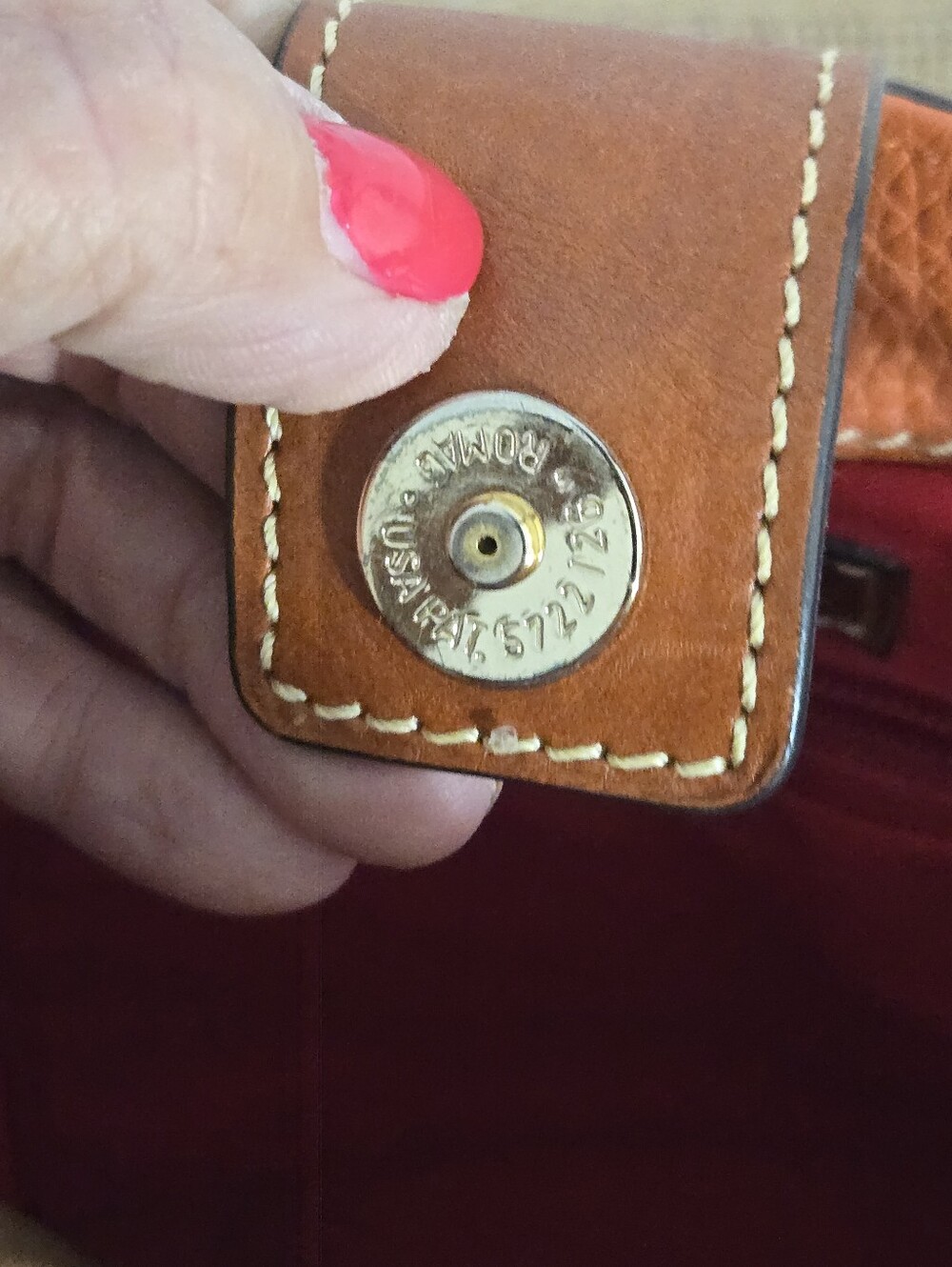 Dooney & Bourke Pebble Leather Orange Tote - Picture 13 of 13